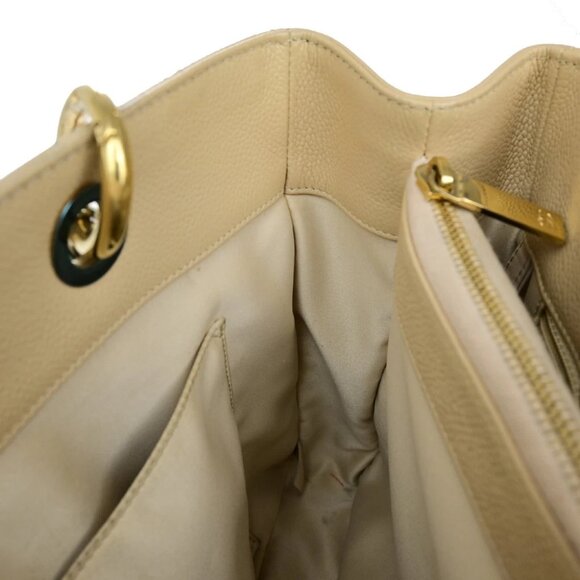 CHANEL CC GST Chain Shoulder Bag Grained Calfskin Leather Beige GHW 652RL053 - Picture 5 of 16